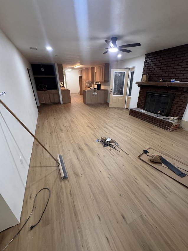 Flooring progress within the same whole-home renovation.